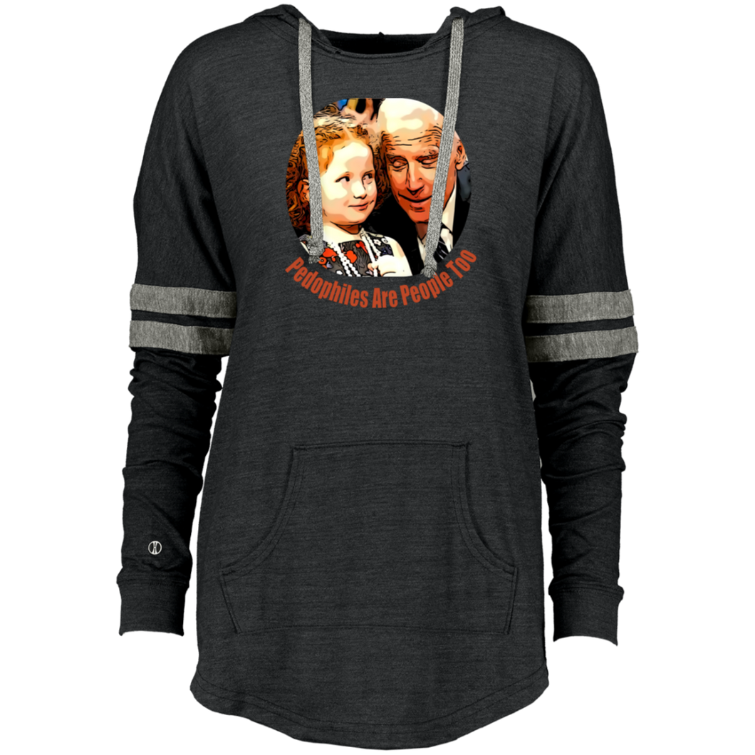 Joe Biden Pedo Ladies Hooded Low Key Pullover