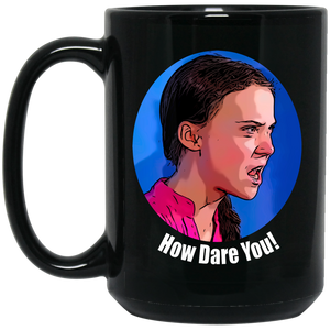 15 oz. Greta Thunberg Black Coffee Mug