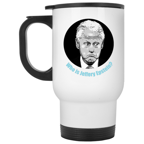 Bill Clinton White Travel Mug