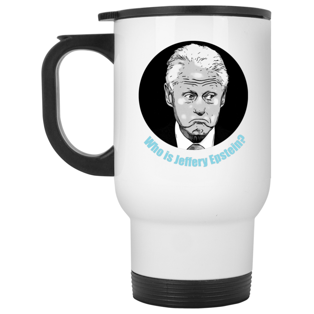 Bill Clinton White Travel Mug