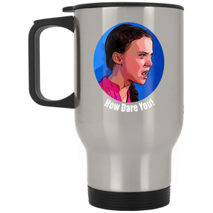 Greta Thunberg Silver Stainless Travel Mug