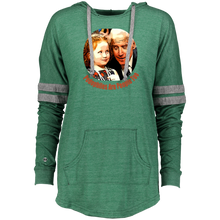 Load image into Gallery viewer, Joe Biden Pedo Ladies Hooded Low Key Pullover