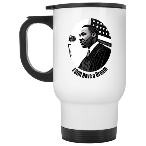 MLK White Travel Mug