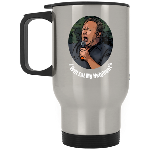 Alex Jones Silver Stainless Travel Mug