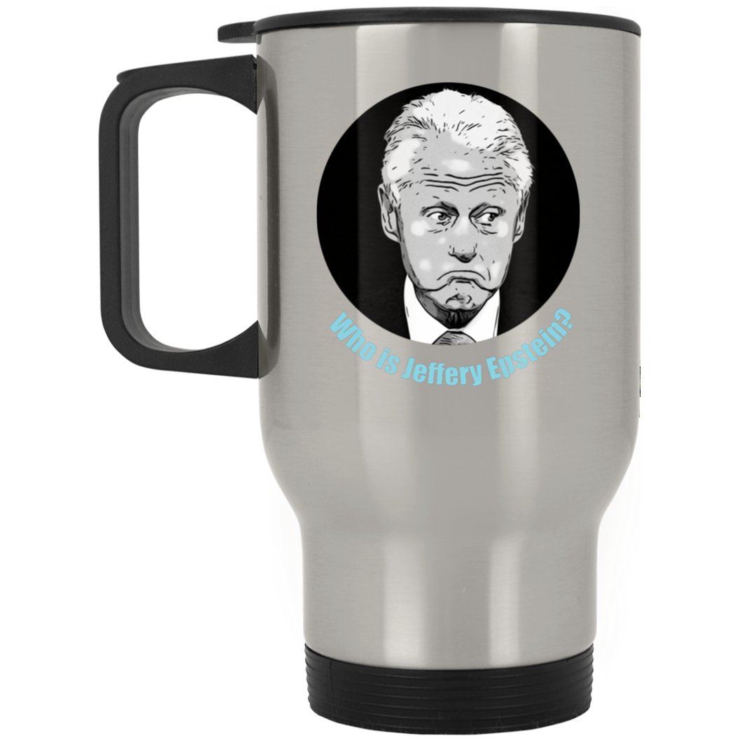 Bill Clinton Silver Stainless Travel Mug